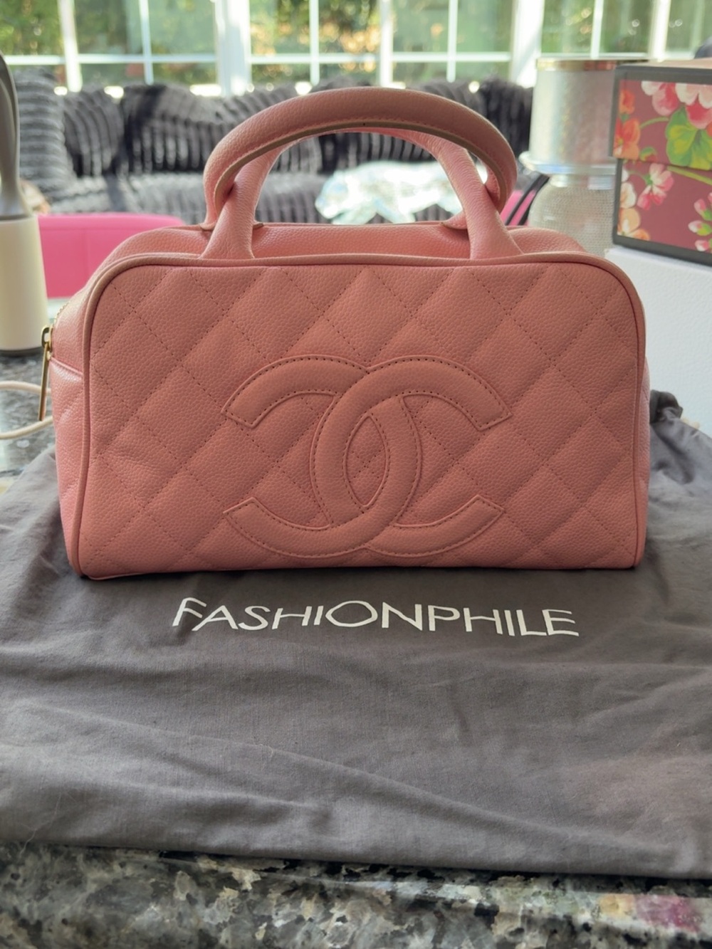 CHANEL Caviar Quilted Bowling Bag Vintage